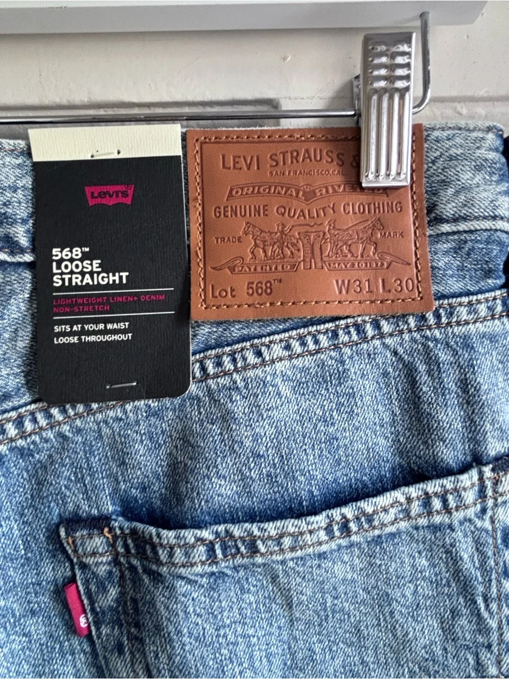 Men's Blue Denim Jeans - Classic Straight Fit